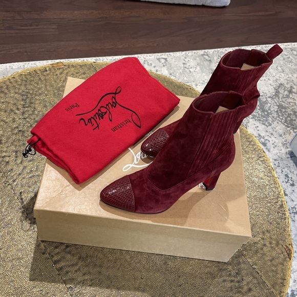 CHRISTIAN LOUBOUTIN Me in the 90s Burgundy Boot 38 - Picture 7 of 12